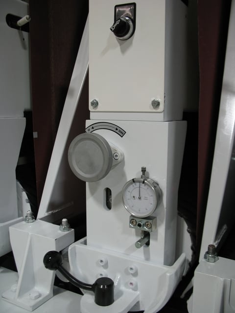 25" Timesavers #2321-45-01, Widebelt, 2-Head, 5" thick, 15-45 FPM, 33-38" passline, 3240 CFM, unused - Image 4