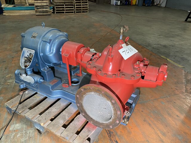 3480 GPM @ 75' TDH, Peerless, Chicago #74-21042-1 type DSA 10012, fire pump, 100 HP, 1780 RPM - Image 4
