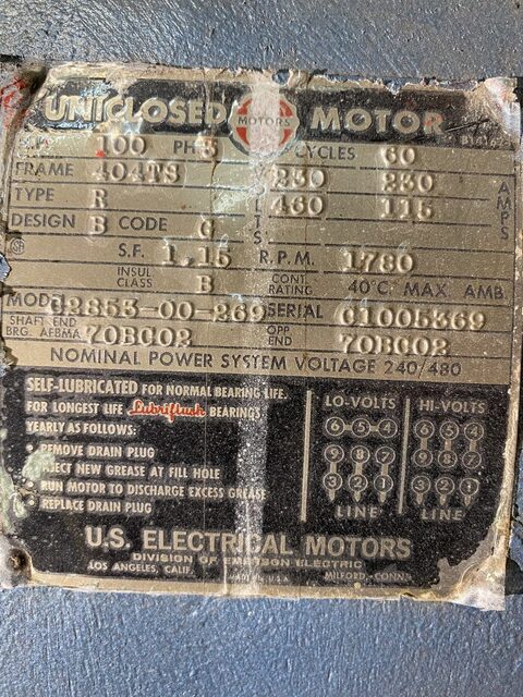 3480 GPM @ 75' TDH, Peerless, Chicago #74-21042-1 type DSA 10012, fire pump, 100 HP, 1780 RPM - Image 9