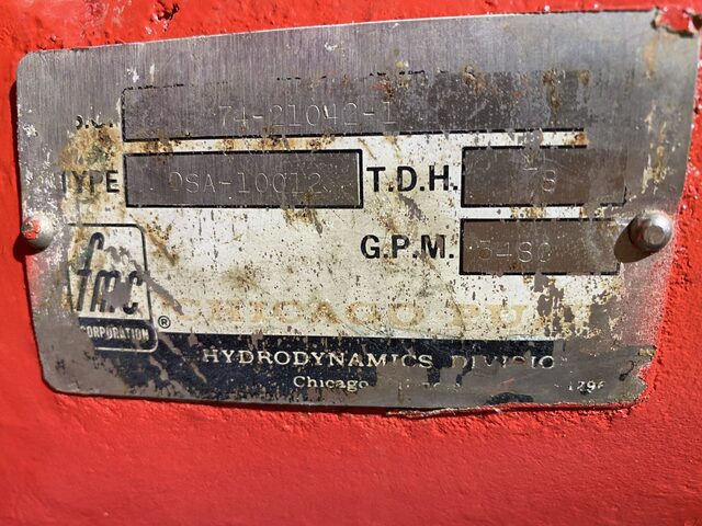3480 GPM @ 75' TDH, Peerless, Chicago #74-21042-1 type DSA 10012, fire pump, 100 HP, 1780 RPM - Image 10