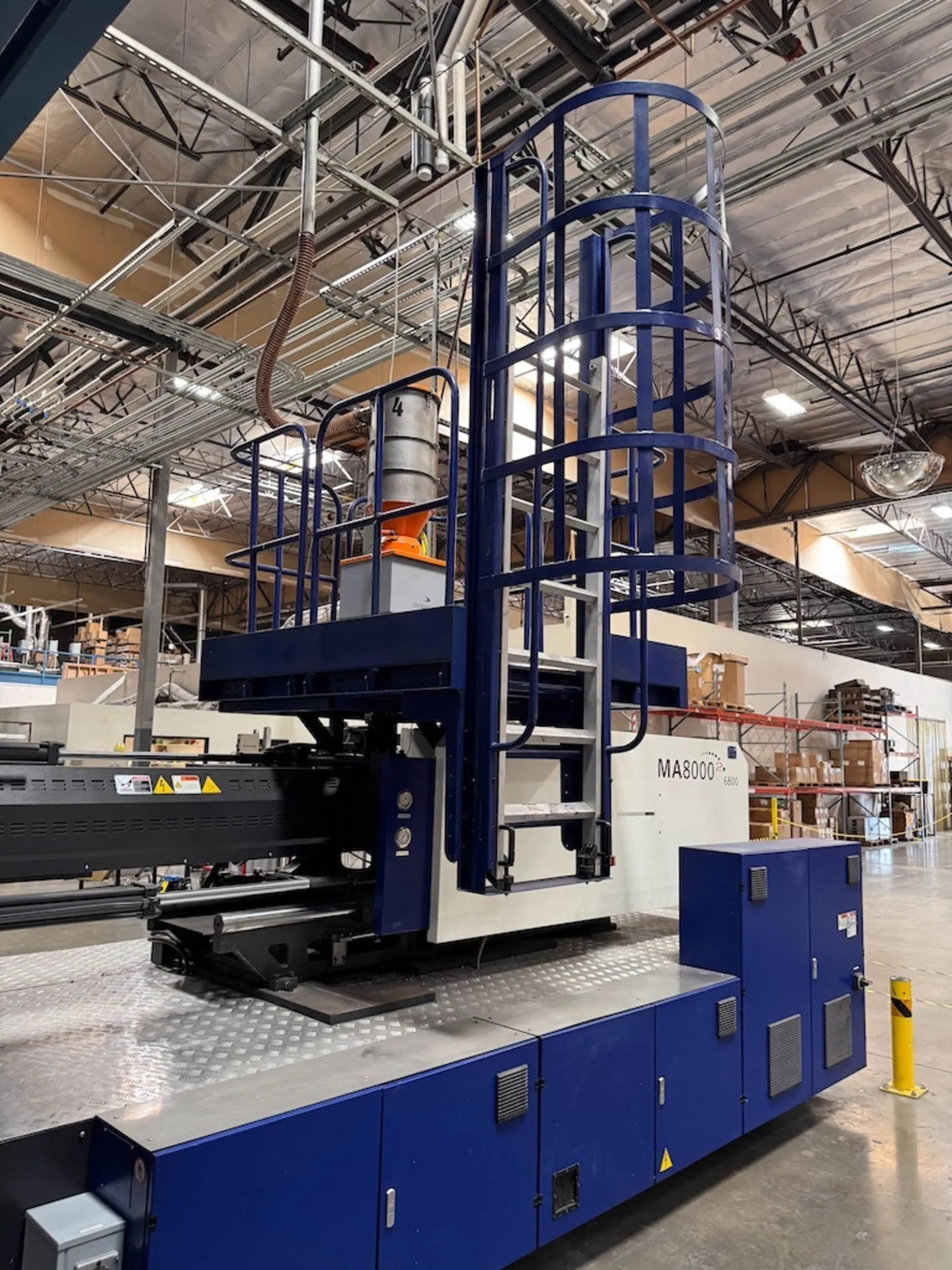 899 Ton, 95.98 oz., Haitian #MA8000II-6800, horizontal plastic injection molder, 39.37" x 39.37" tie bar - Image 5