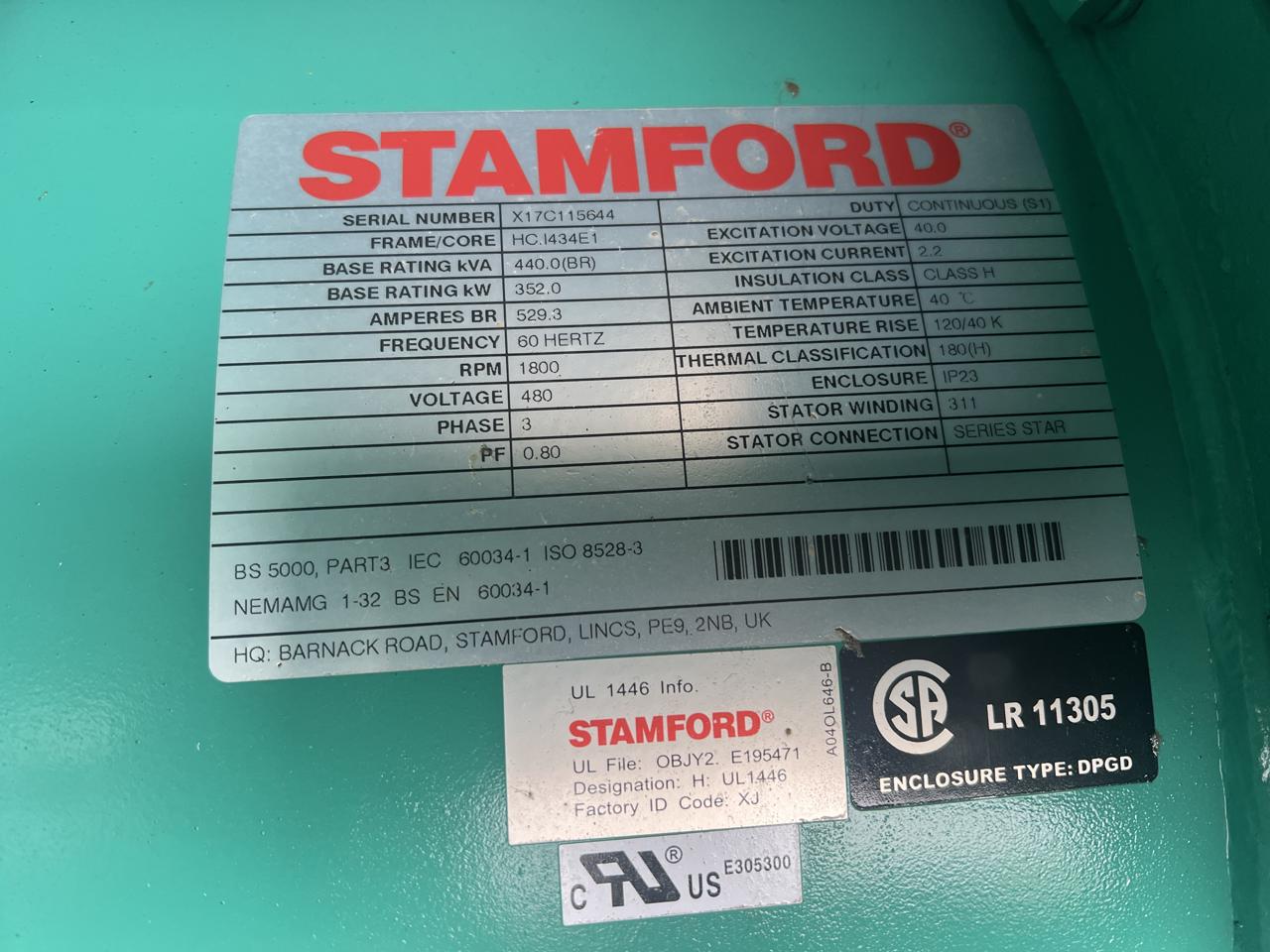 250 KW Cummins / Cummins #QSL9-G7, diesel generator set, base tankk, sound attenuated enclosure, 480 Volts - Image 8