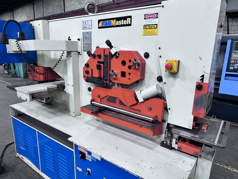 6" x 6" x 1/3" Fabmaster #IWNC-110SD, CNC hydraulic ironworker, 110 ton, dual foot pedals, 2011 - Image 8