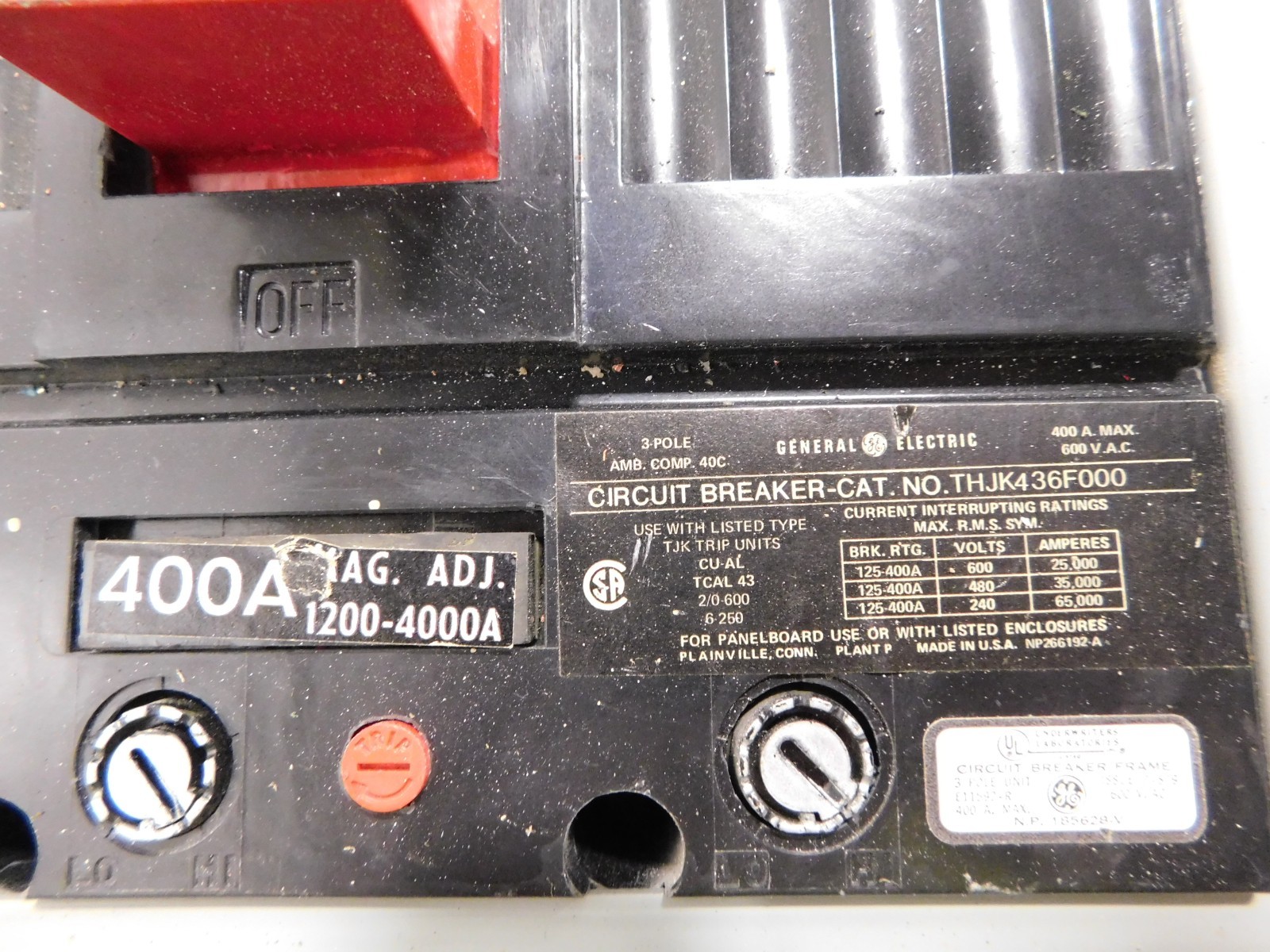 400 Amp. General Electric, CCB, panelboard, 4w, 277/480 Volts - Image 5