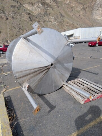 2250 gallon Stainless steel tank, Lightin agitated, cone bottom, 80" x 96" - Image 3