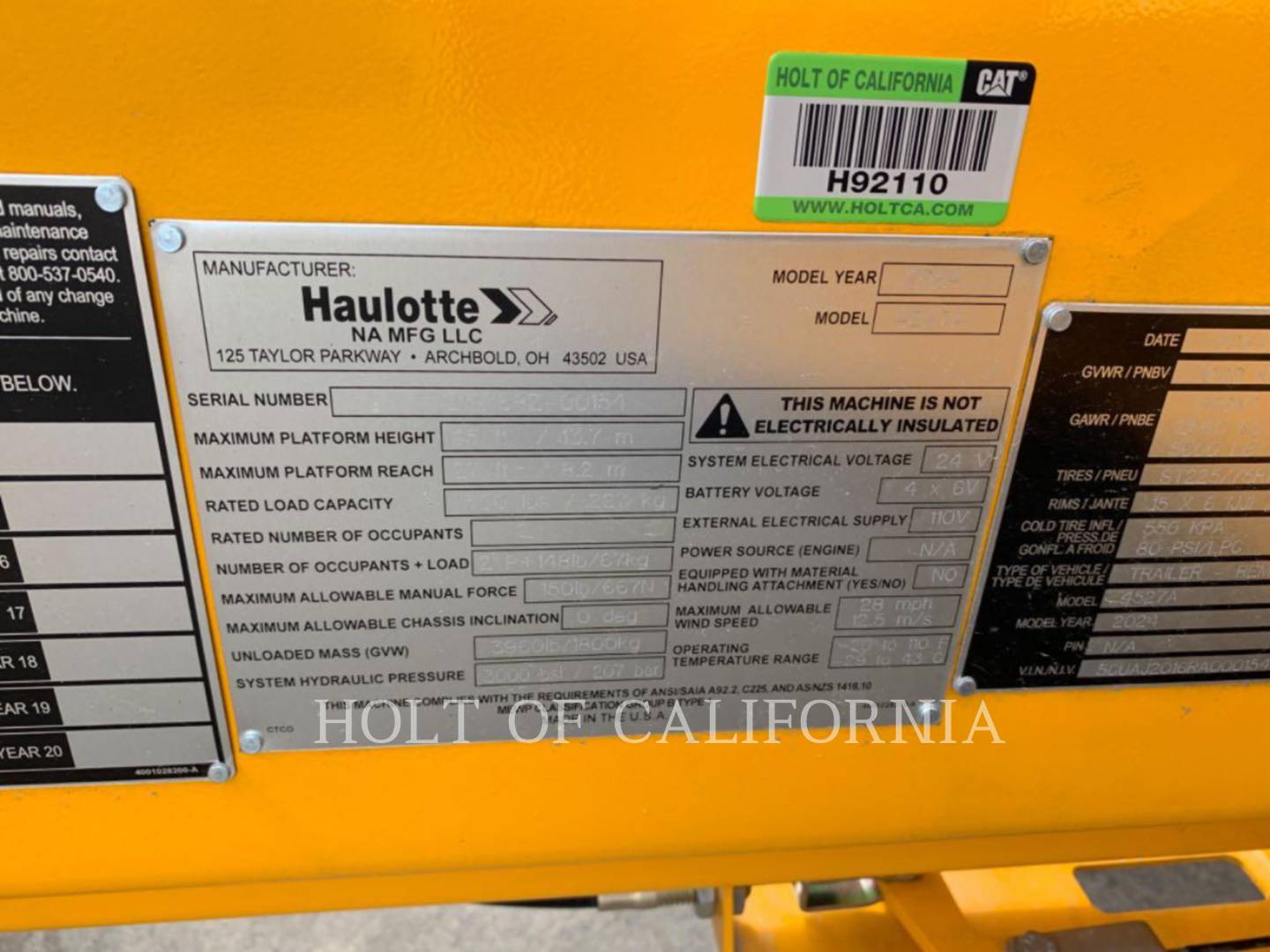 Haulotte BOOM Z45, Articulated Boom Lift, 722 hours, S/N: 2147682-00154, 2024 - Image 6