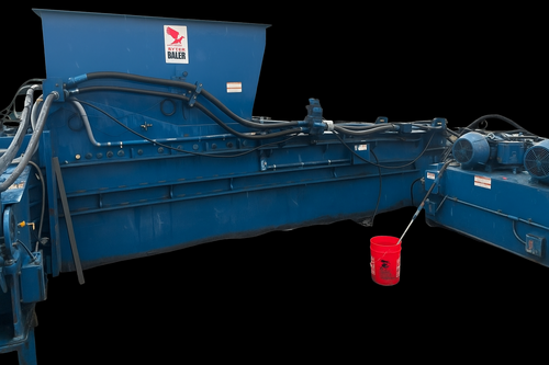 American Baler #RAM-II-7021-100, heavy duty hydraulically powered horizontal baler, automatic tie - Image 2