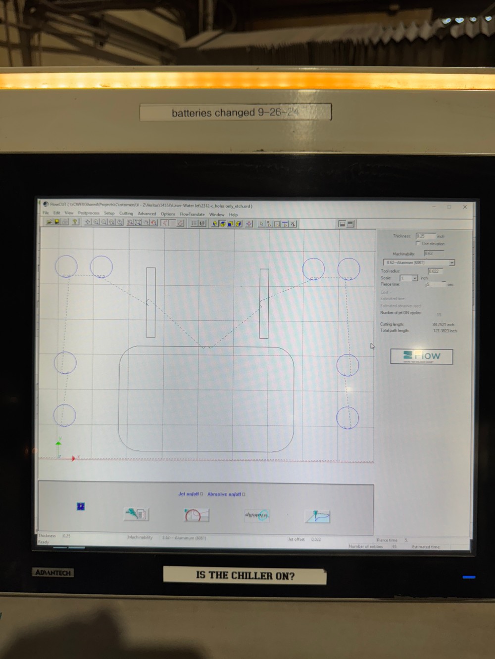 Flow #Mach-500-4030-XD, 5-Axis waterjet, 100 HP, 94000 psi, FlowXpert software, 2018 - Image 9