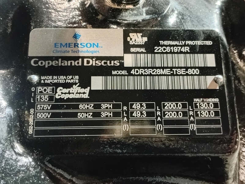 Copeland 4DR3R28ME-TSE-800, Compressor Refrigeration, 280000 BTU/hr., 2.125" Suction, 1.375" Discharge, 30 - Image 2