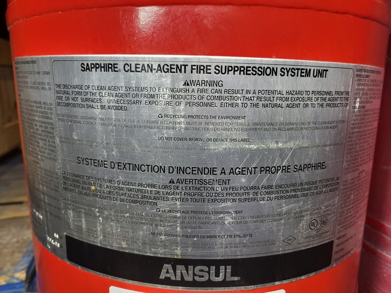 206 lbs. Ansul #570732, Sapphire Clean Agent Fire Suppression System Unit - Image 3