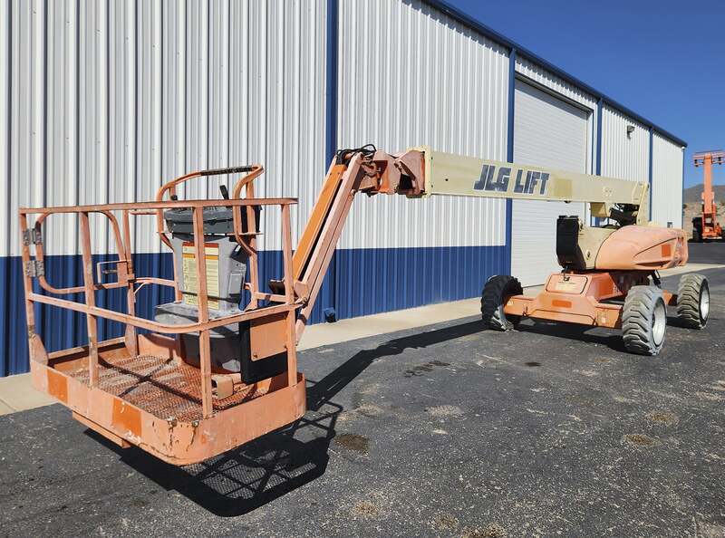 500 lb. JLG #E600JP, electric boom lift, 60' lift, electric engine, 2x4 traction, pneumatic tires, 2008 - Image 1