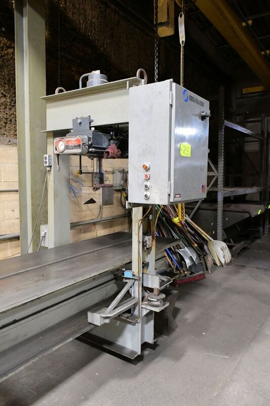 75 Ton, Dake #5-075, Elec-Draulic H frame traveling column hydraulic straighting press, 10" stroke, 2 HP - Image 4