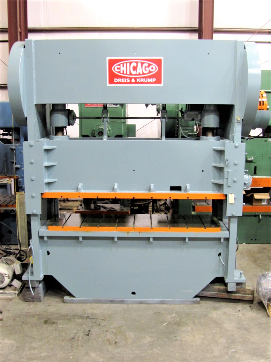 400 Ton, Chicago #SS400, straight side double crank, 8" stroke, 18" Shut Height, 120" x36" bed, 10-30 SPM - Image 6