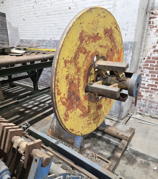 4000 lb. Littell, Motorized Single Uncoiler, 12" width, 48" outside dimensions, 15-20" ID, 4 arm manual, back - Image 3