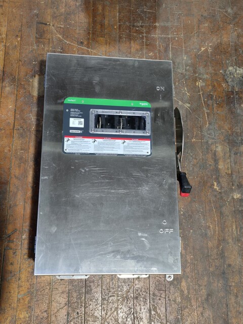 200 Amp. Square D, VH364DSGL, Fusible Disconnect Safety Switch, 600 Volts, 3P, 3PH, 4X, unused - Image 3