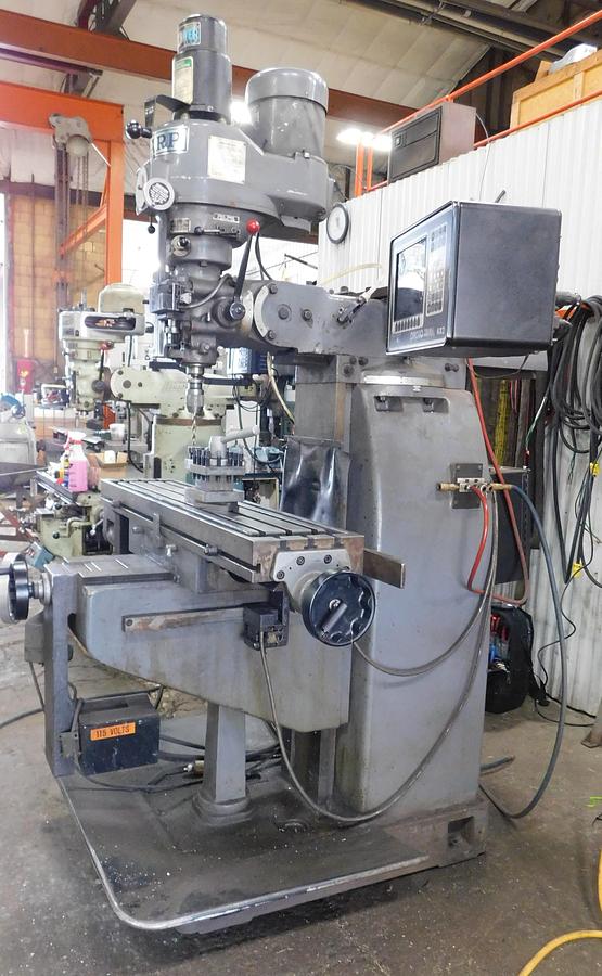 Sharp, CNC vertical mill, 10" x51" tbl., 3 HP, 16" X, 32" Y, 16" Z, R-8, 60-4800 RPM, 2-Axis, Trak MX2, power - Image 3