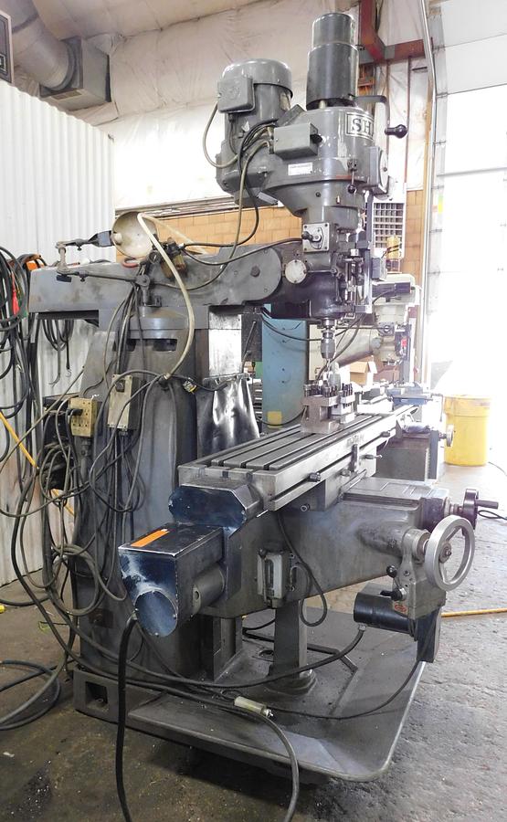 Sharp, CNC vertical mill, 10" x51" tbl., 3 HP, 16" X, 32" Y, 16" Z, R-8, 60-4800 RPM, 2-Axis, Trak MX2, power - Image 4