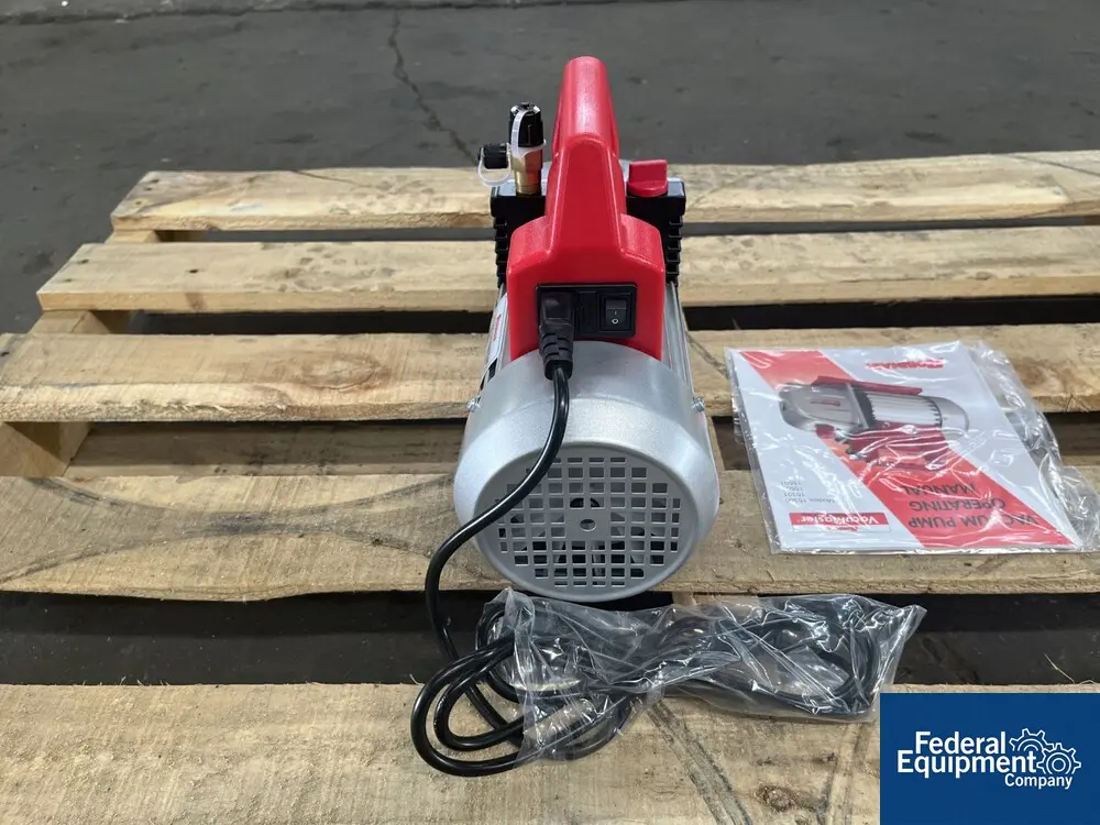 Robinair #15500, 2-Stage Vacuum Pump, 1/3HP, 110 V., 5 cfm, 1ph, in box - Image 4