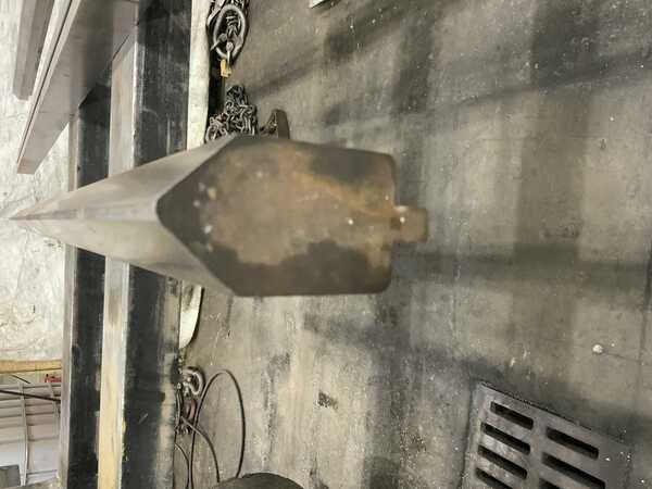 61" L, Male top punch press brake die, 3" die width, 3" die height, 1/2" tang - Image 2