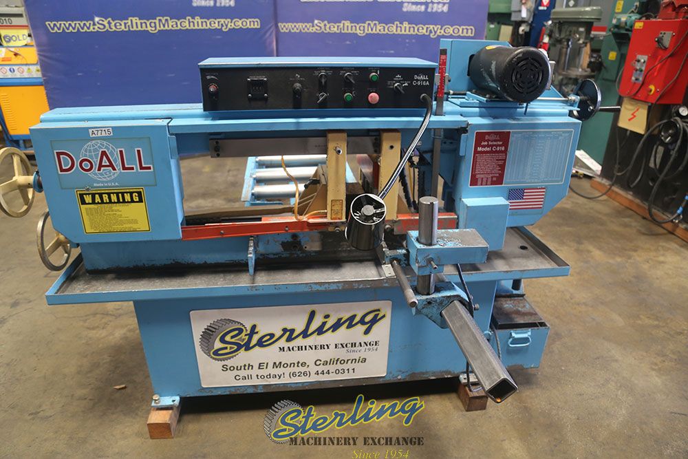 9" x 16" DoAll #C-916A, horizontal bandsaw, 105- 275 FPM, 1" x 0.035" x 158" blade, 14" wheel diameter, 2 HP - Image 3