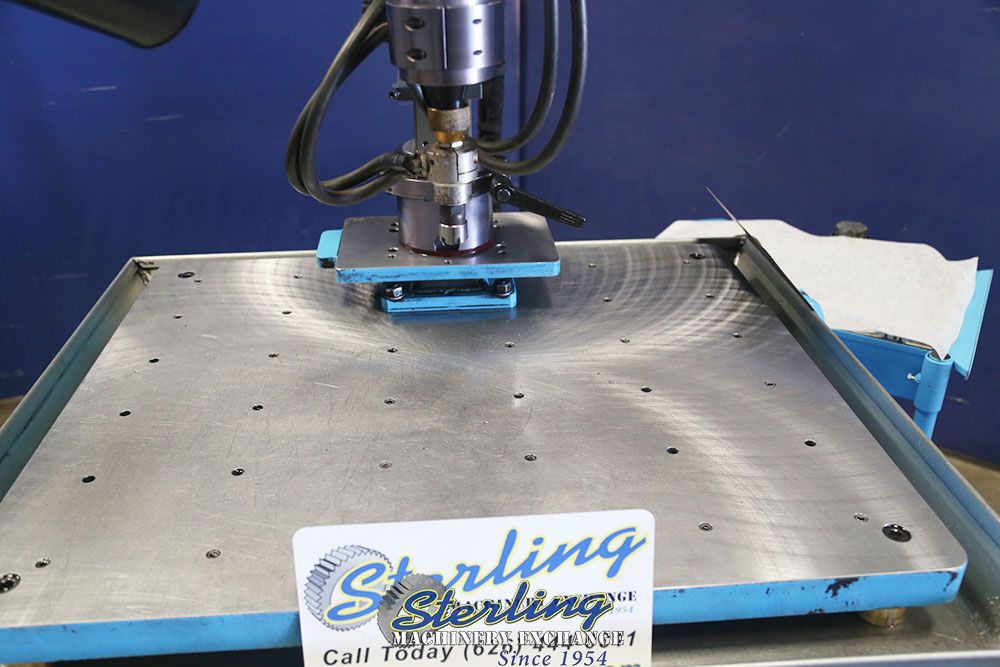 Cammann Inc #C-96, tap disintegrator, 15 KVA, 3-jaw chuck, 25.5" x 47" table, 42" arm length, 27" horizontal - Image 9