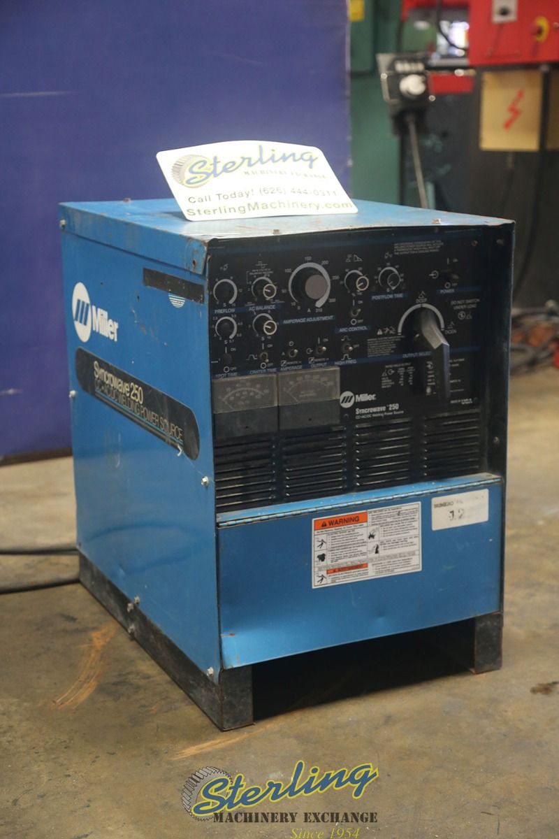 Miller #Syncrowave-250, AC/DC tig welder, 250 Amp., 21 KVA, power cord - Image 1