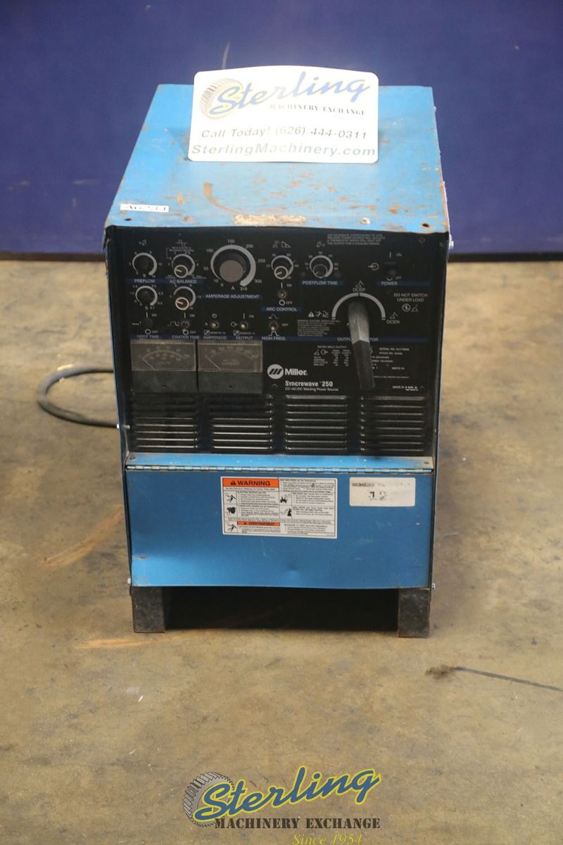 Miller #Syncrowave-250, AC/DC tig welder, 250 Amp., 21 KVA, power cord - Image 5