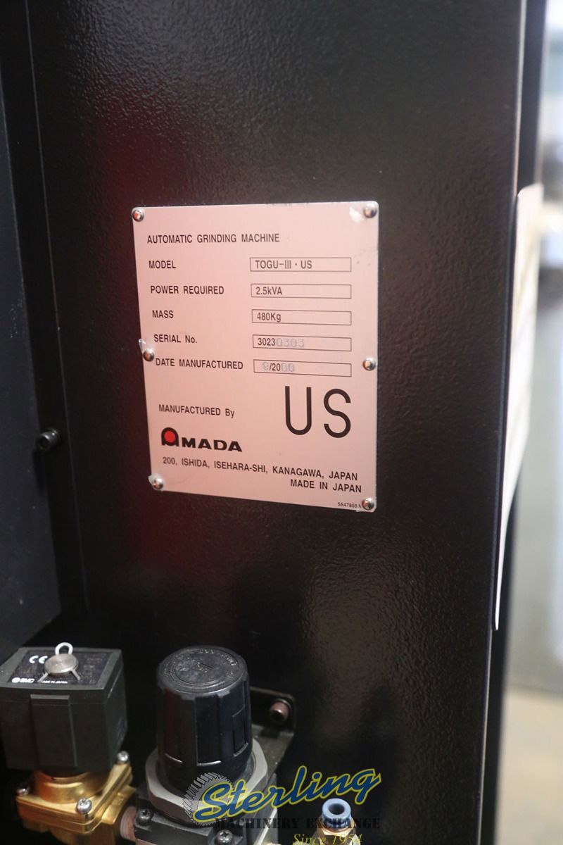 Amada #Togu-III, tool & cutter grinder, 6.3" x 9.45" capacity, 2 HP, 3000 RPM - Image 10