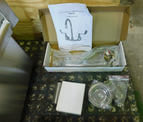 NEW Columbia Sani-Lav Utility 1 Bowl Sink, Stainless Steel, U2424F-0.5, .5 GPM - Image 4