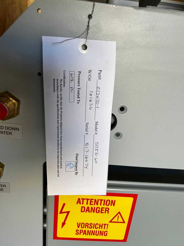 Flow #50IS, waterjet intensifier, 60000 psi, 50 HP, 2025 - Image 5