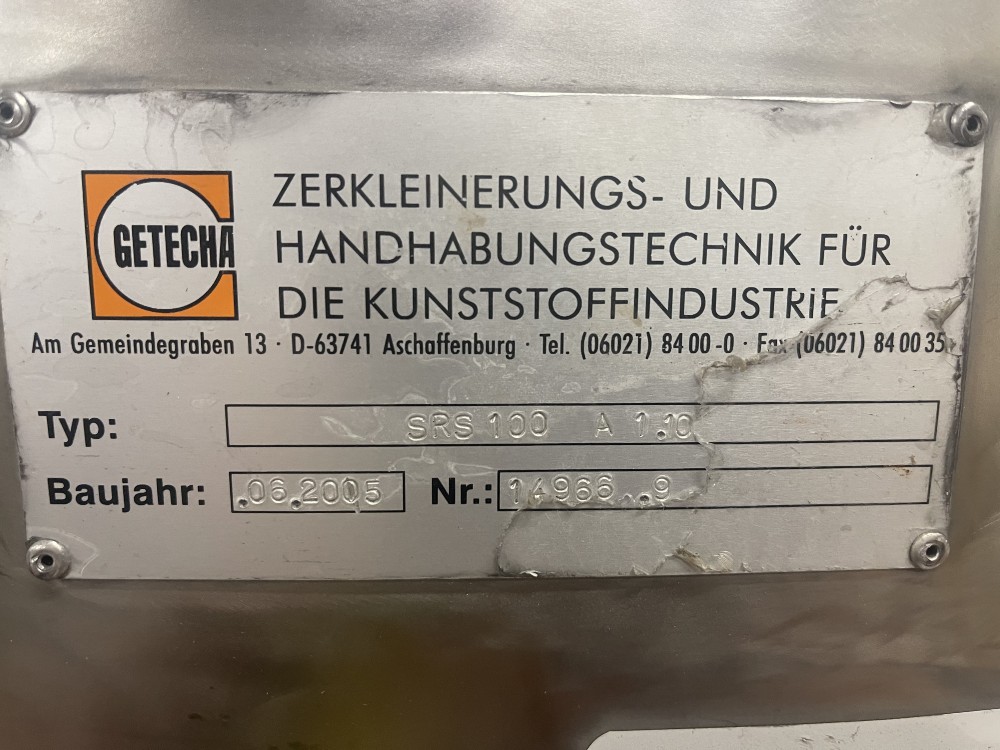 Getecha #SRS-100-A.10, Cutting Mill, Reconditioned - Image 3
