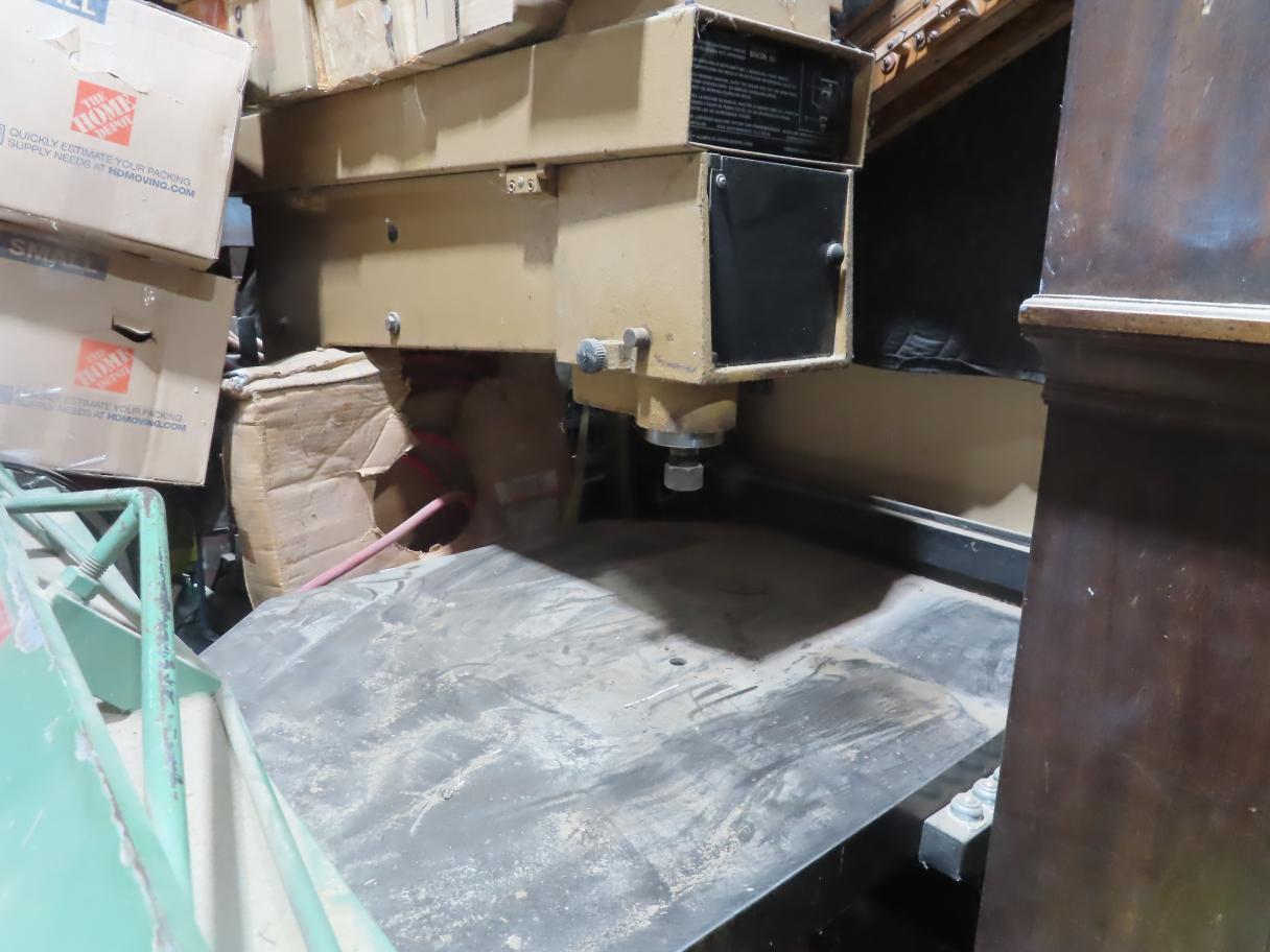 SCM #R8, woodworking overarm pin router, 29.5