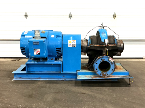 2880 GPM @ 160' TDH, Paco #8x10, split case centrifugal pump with 150 HP motor - Image 1