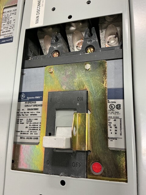600 Amp. General Electric, Spectra Series, panelboard, 4-wire, 277/480Y Volts, 3 phase - Image 10