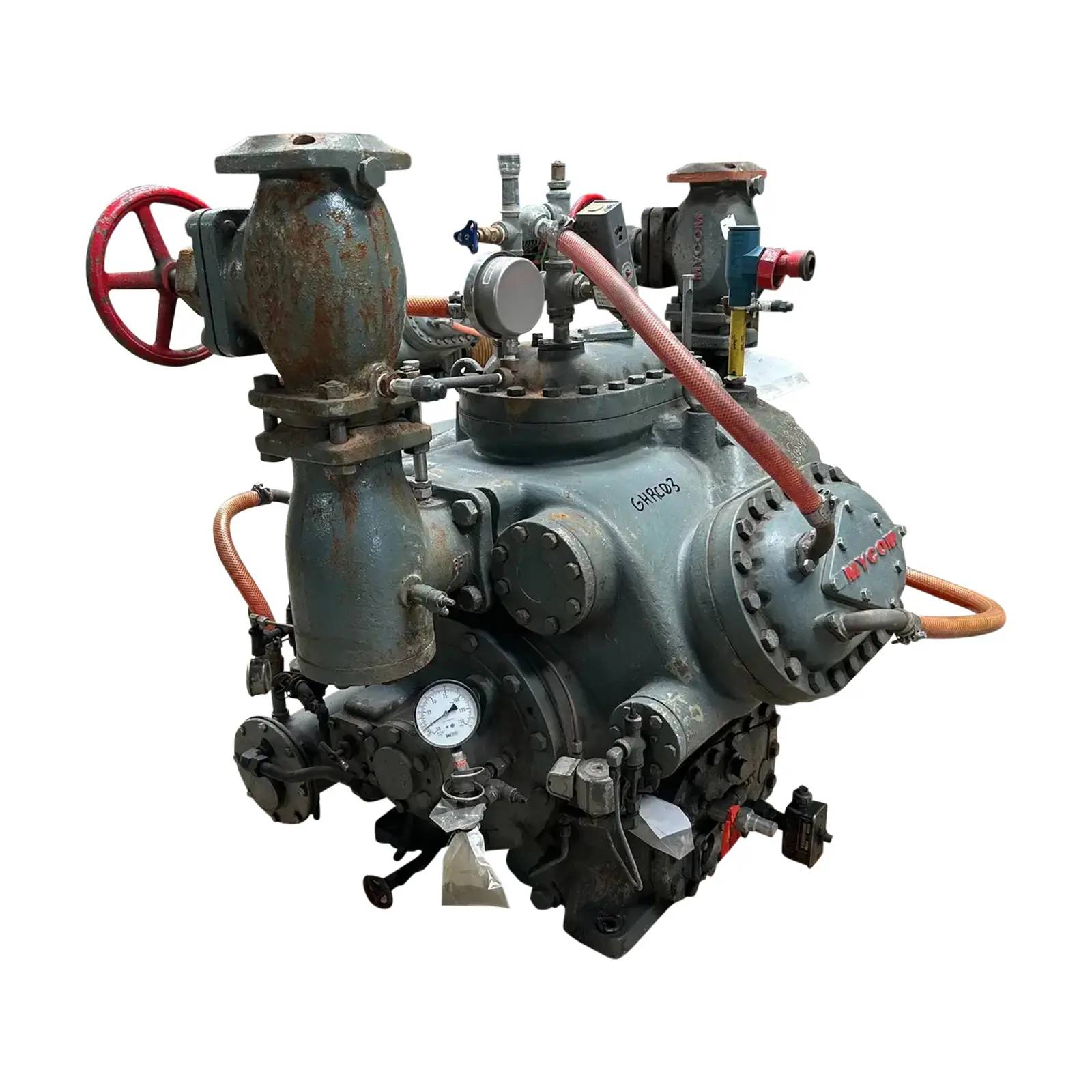 313 HP Mycom #N6B, Bare 6-Cylinder Reciprocating Compressor, Belt Driven, 470 psi - Image 2