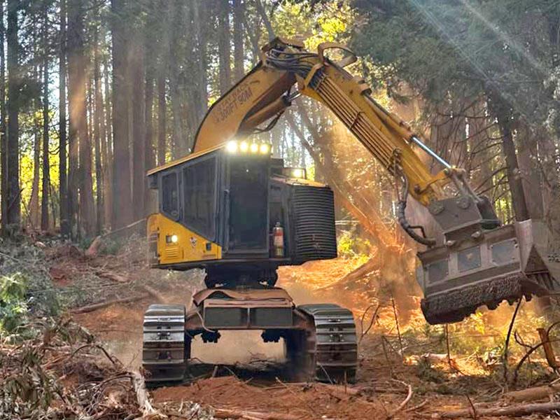 Komatsu #XT460L-3, feller-buncher, FAE mulching head and hot saw, 300 HP @ 2000 RPM Cummins engine, 2017 - Image 3