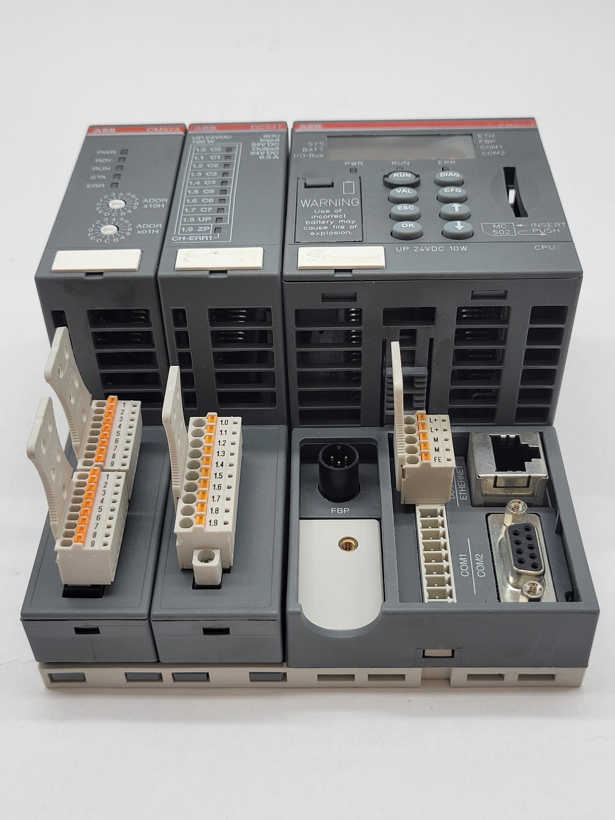 ABB #PM590-ETH-C0, Central Processing Unit, w/ Communication Module, 2MB, 24 VDC, 10W - Image 3