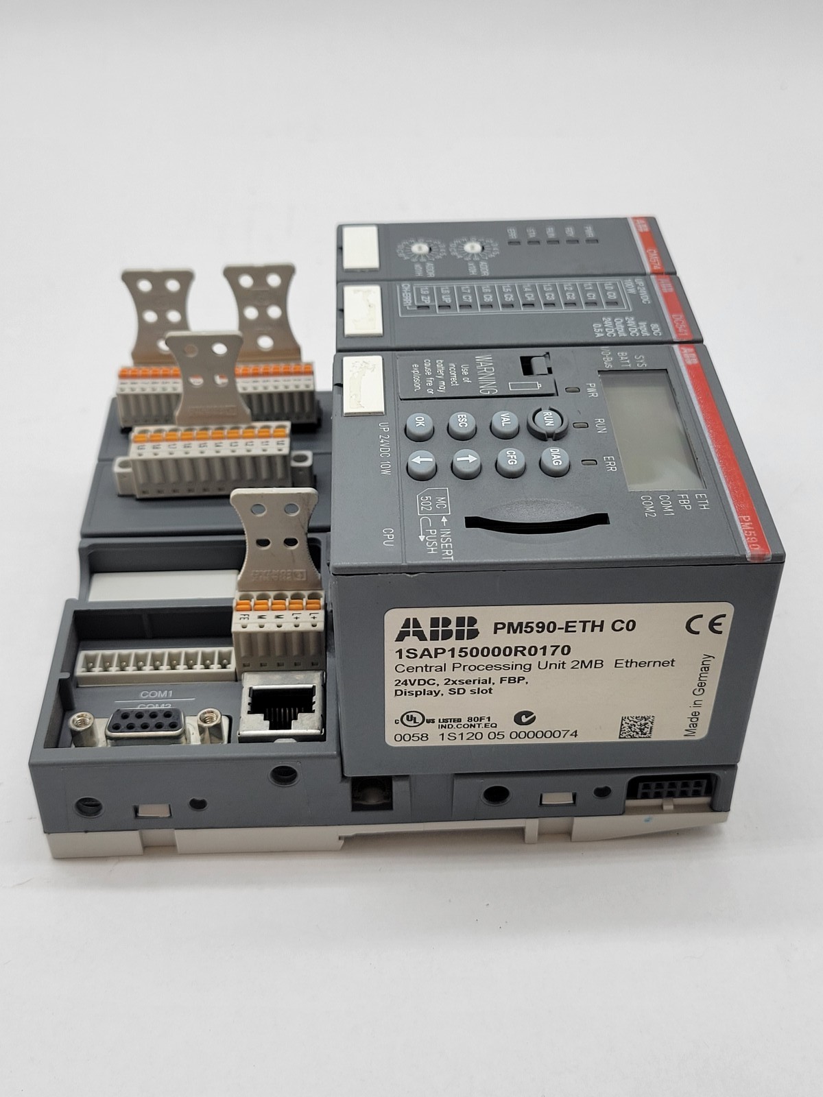 ABB #PM590-ETH-C0, Central Processing Unit, w/ Communication Module, 2MB, 24 VDC, 10W - Image 5