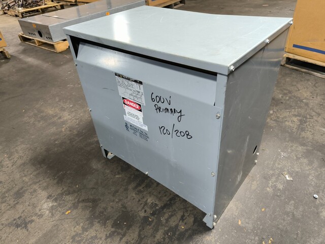 75 KVA 600-208Y Primary, 120 Secondary Square D 75T8H, Sorgel Transformer, 72-208 Amp, Type 2 Encl - Image 8