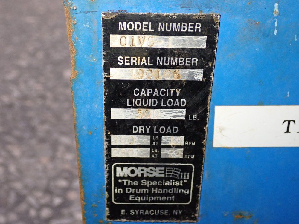 500 lb. Morse #201VS-1, Drum Roller - Image 5