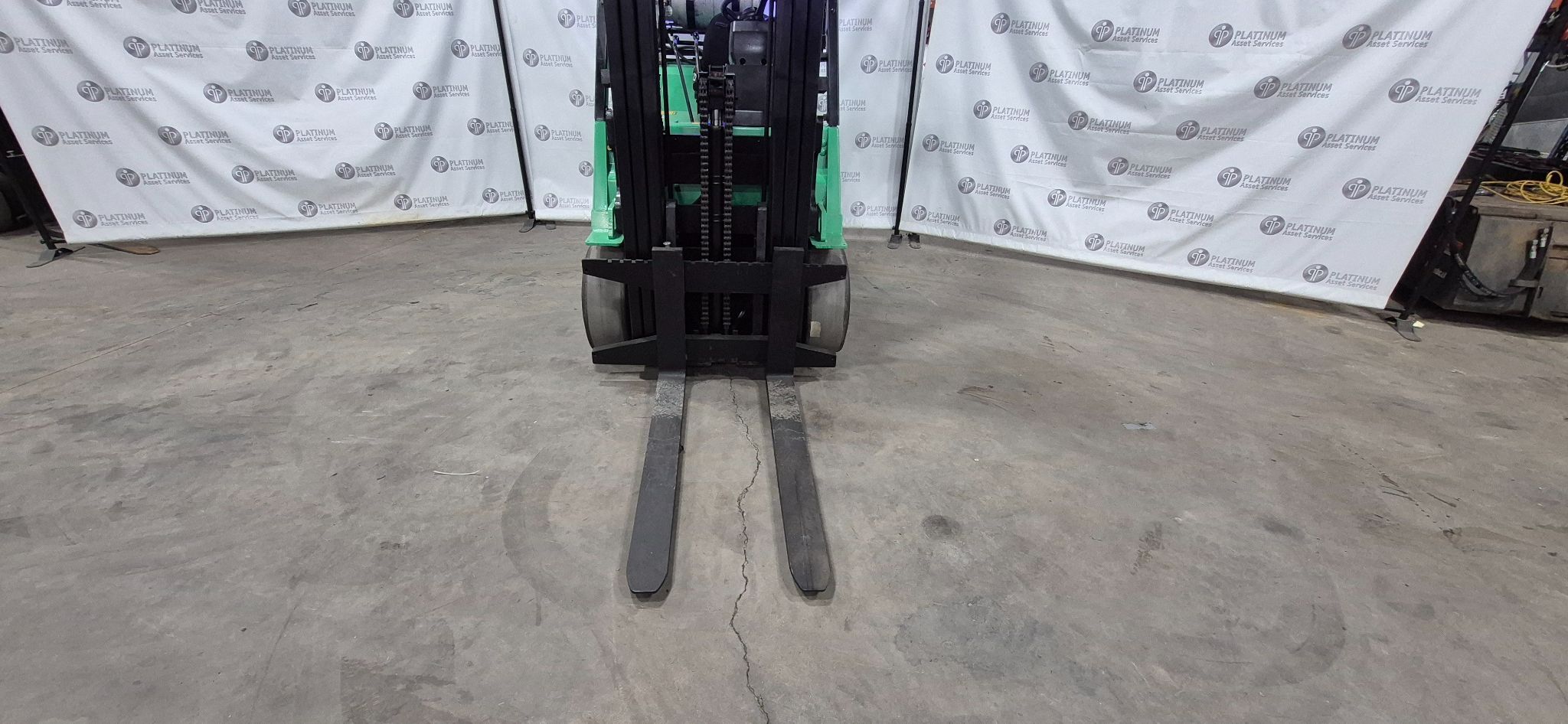 8000 lb. Mitsubishi #FGC40K, LPG forklift, 3 stage, 183" lift, 12463 hours, reconditioned, 2017 - Image 4