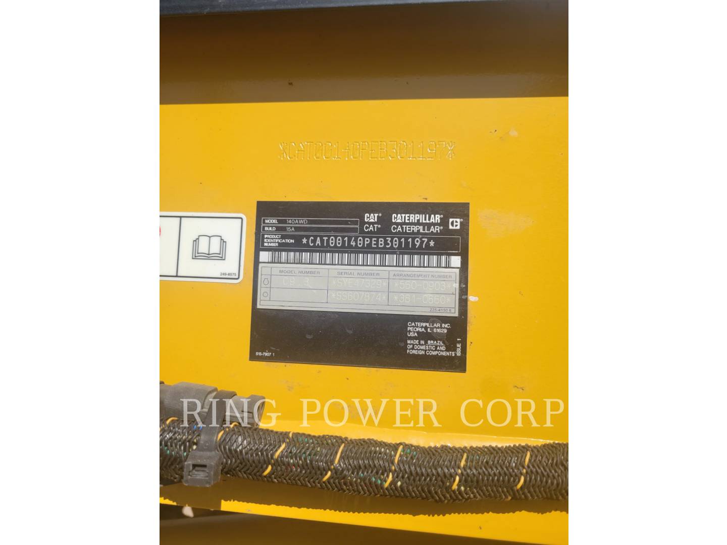 Caterpillar 140AWD Carbon Steel, Motor Grader, 1136 hours, S/N: EB301197, 2024 - Image 5