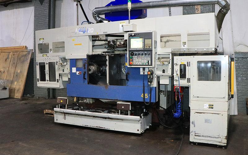 Muratec #MW-120, twin spindle CNC lathe, Muratec/Fanuc pendant Control, (2) 3-jaw 8" chucks, 2013 - Image 3