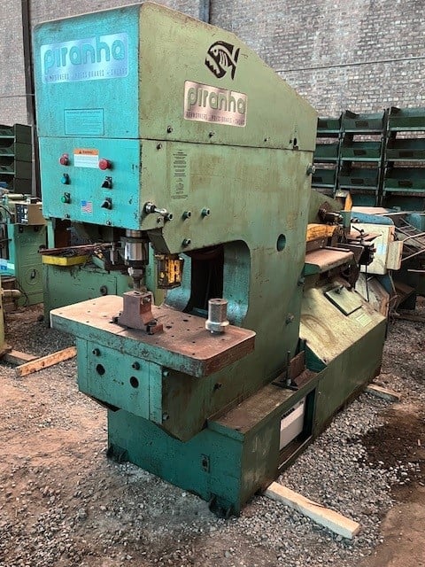 5" x 5" x 1/2" Piranha #PII-110, hydraulic, 110 ton punch, shear: 1" x 12", 3/4" x 18", 2" round, 1-3/8" - Image 2