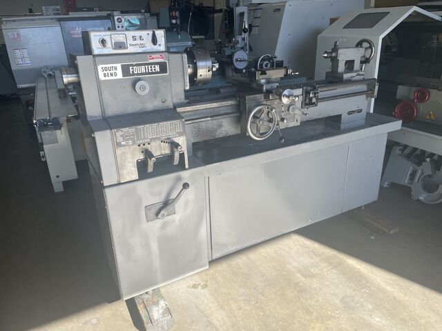 15" x 40" South Bend #14, Engine Lathe, 9" swing over cross slide, 1-5/8" bore, 50-1800 RPM, threading, 1.5 HP - Image 1