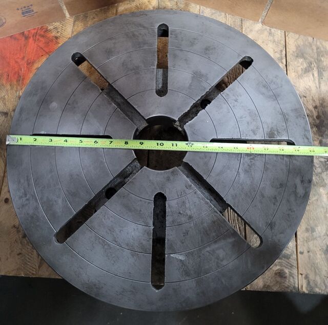 20" lathe face plate, slotted, D1-11 camlock mount - Image 7