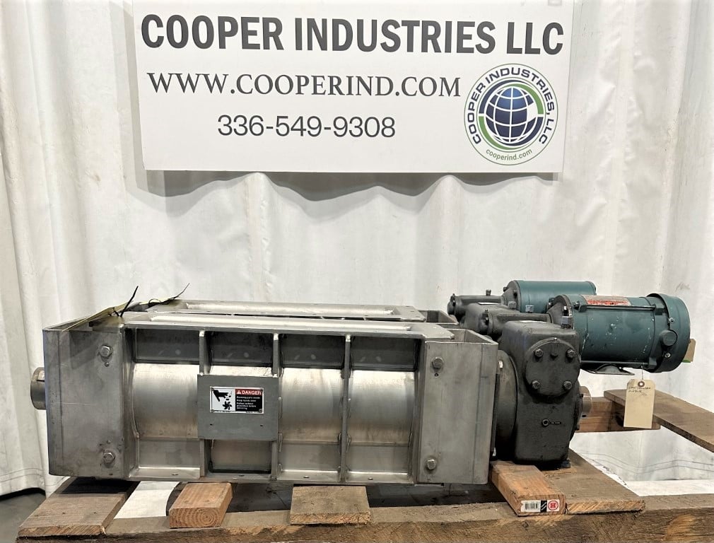 5" x 22" Wyssmont #RAL-095, rotary airlock feeder, Stainless adjustable tip - Image 6