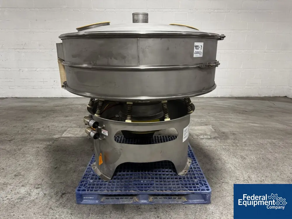 60" Sweco #XS60, Screen, Single Deck, Stainless Steel, base, 2.5 HP, 460 V. (2 available) - Image 1