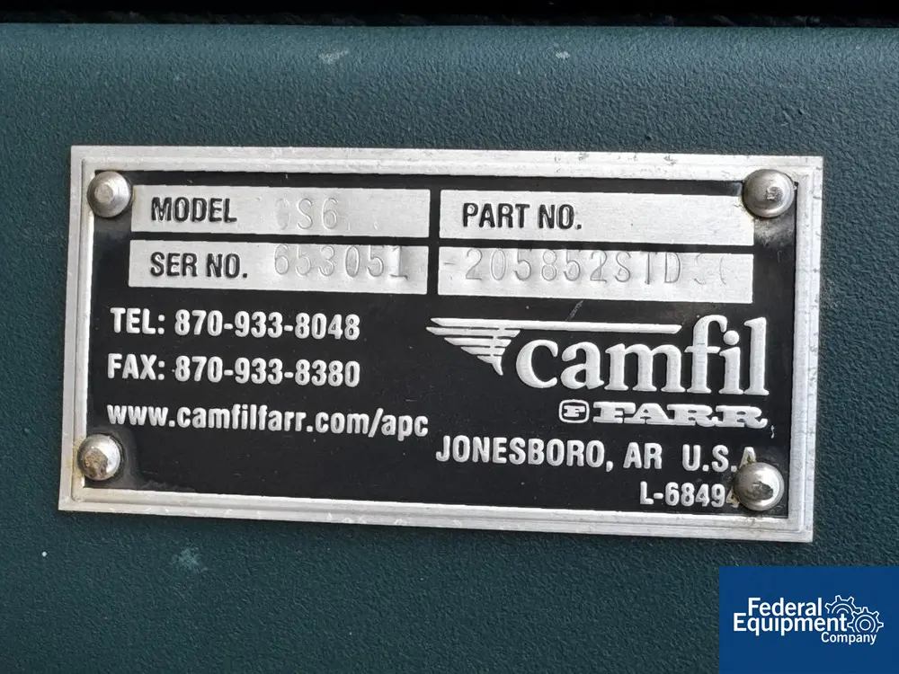 Camfil Farr #GS6, Dust Collector, Carbon Steel, 7.5 HP blower - Image 2