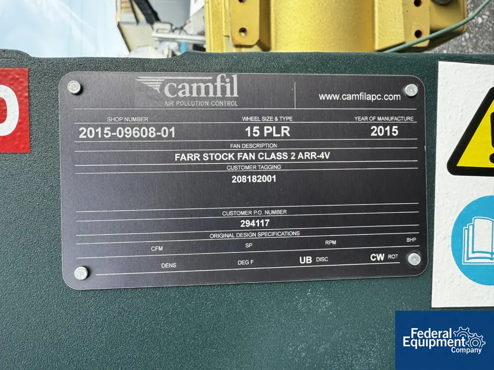 Camfil Farr #GS6, Dust Collector, Carbon Steel, 7.5 HP blower - Image 7